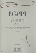 Paganini, Niccolò : Quartetto Op. 5 N. 1 per Violino, Viola, Chitarra e Violoncello
