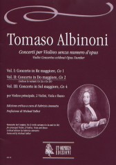 Albinoni, Tomaso : Violin Concertos without Opus Number for principal Violin, 2 Violins, Viola and Basso - Vol. 2: Concerto in C major, Co 2 (with variants Co 2a and Co 2b) [Score]