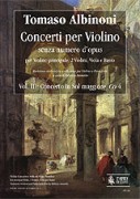 Albinoni, Tomaso : Concerti per Violino senza numero d’opus per Violino principale, 2 Violini, Viola e Basso - Vol. III: Concerto in Sol maggiore, Co 4 [Riduzione Violino e Pianoforte]