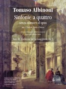 Albinoni, Tomaso : Sinfonias ‘a quattro’ without Opus number for 2 Violins, Viola and Basso - Vol. 2: Sinfonia in A major, Si 3 [Score]