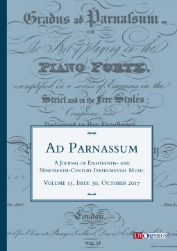 Ad Parnassum. A Journal on Eighteenth- and Nineteenth-Century Instrumental Music - Vol. 15 - No. 30 - October 2017