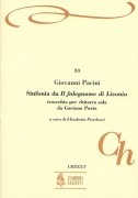 Pacini, Giovanni : Il Falegname di Livonia. Sinfonia trascritta da Gaetano Porta per Chitarra