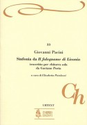 Pacini, Giovanni : Il Falegname di Livonia. Sinfonia transcribed by Gaetano Porta for Guitar