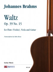 Brahms, Johannes : Waltz Op. 39 No. 15 for Flute (Violin), Viola and Guitar