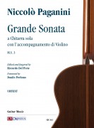 Paganini, Niccolò : Grande Sonata a Chitarra sola con l’accompagnamento di Violino M.S. 3