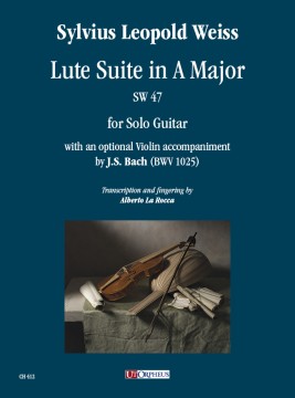Weiss, Sylvius Leopold : Suite per Liuto in La maggiore SW 47 per Chitarra sola con accompagnamento opzionale di Violino di J.S. Bach (BWV 1025)
