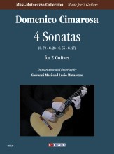 Cimarosa, Domenico : 4 Sonate (C. 79 - C. 28 - C. 55 - C. 47) per 2 Chitarre Cimarosa, Domenico : 4 Sonate (C. 79 - C. 28 - C. 55 - C. 47) per 2 Chitarre