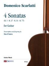 Scarlatti, Domenico : 4 Sonate (K. 1 - K. 27 - K. 31 - K. 77) per Chitarra Scarlatti, Domenico : 4 Sonate (K. 1 - K. 27 - K. 31 - K. 77) per Chitarra