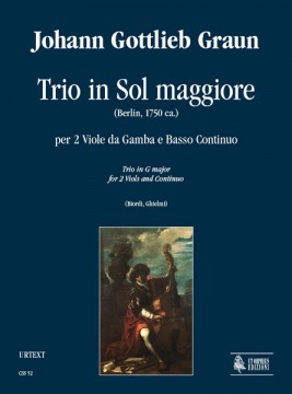 Graun, Johann Gottlieb : Trio in G Major (Berlin c.1750) for 2 Viols and Continuo