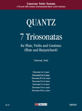 Quantz, Johann Joachim : 7 Triosonatas for Flute, Violin and Continuo (Flute and Harpsichord) - Vol. 2: Triosonata II in D maj