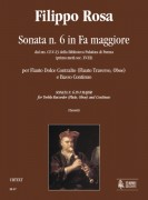 Rosa, Filippo : Sonata No. 6 in F Major from the ms. CF-V-23 of the Biblioteca Palatina in Parma (early 18th century) for Treble Recorder (Flute, Oboe) and Continuo