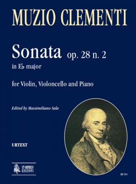 Clementi, Muzio : Sonata Op. 28 No. 2 in E flat Major for Violin, Violoncello and Piano