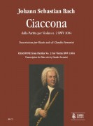 Bach, Johann Sebastian : Chaconne for Flute solo from Partita for Violin No. 2 BWV 1004