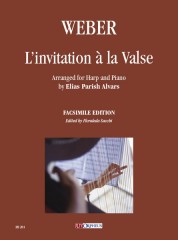 Weber, Carl Maria von : L’invitation à la Valse arranged for Harp and Piano by Elias Parish Alvars
