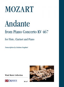 Mozart, Wolfgang Amadeus : Andante from Piano Concerto KV 467 for Flute, Clarinet and Piano