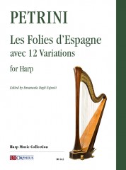 Petrini, Francesco : Les Folies d’Espagne avec 12 Variations for Harp