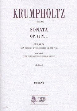 Krumpholtz, Johann Baptist : Sonata Op. 12 No. 1 for Harp (with Violin and Violoncello ad libitum)