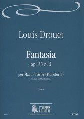 Drouet, Louis : Fantasia Op. 35 No. 2 for Flute and Harp (Piano)