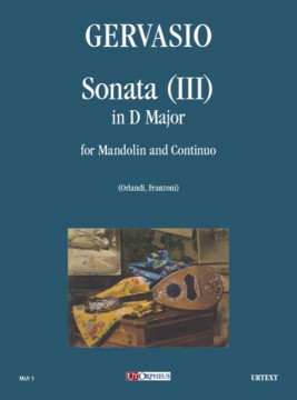 Gervasio, Giovan Battista : Sonata (III) in D Major for Mandolin and Continuo