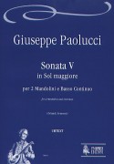 Paolucci, Giuseppe : Sonata V in G Major for 2 Mandolins and Continuo
