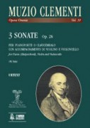 Clementi, Muzio : 3 Sonatas Op. 28 for Piano (Harpsichord), Violin and Violoncello