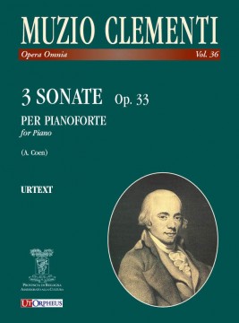 Clementi, Muzio : 3 Sonatas Op. 33 for Piano