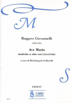 Giovannelli, Ruggero : Ave Maria. Motet for 8 Voices (SATB-SATB) [Score]