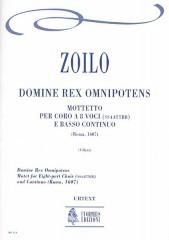 Zoilo, Cesare : Domine Rex Omnipotens. Motet (Roma 1607) for 8-part Choir (SATB-SATB) and Continuo [Score]