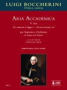Boccherini, Luigi : Aria Accademica G 544 “Sì, veramente io deggio” – “Ah non lasciarmi, no” for Soprano and Orchestra [Score]