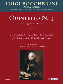 Boccherini, Luigi : Quintet No. 3 in B flat major (G 447) for 2 Violins, Viola, Violoncello and Guitar [Score]