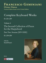 Geminiani, Francesco : The Second Collection of Pieces for the Harpichord. Part Two: Sonatas [XIV-XXII] (H. 239-259)