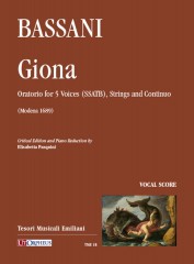 Bassani, Giovanni Battista : Giona. Oratorio for 5 Voices (SSATB), Strings and Continuo (Modena 1689) [Vocal Score]